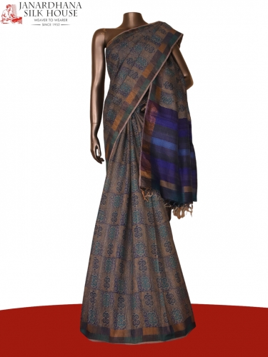 Abstract Exclusive Pure Tussar Silk Saree